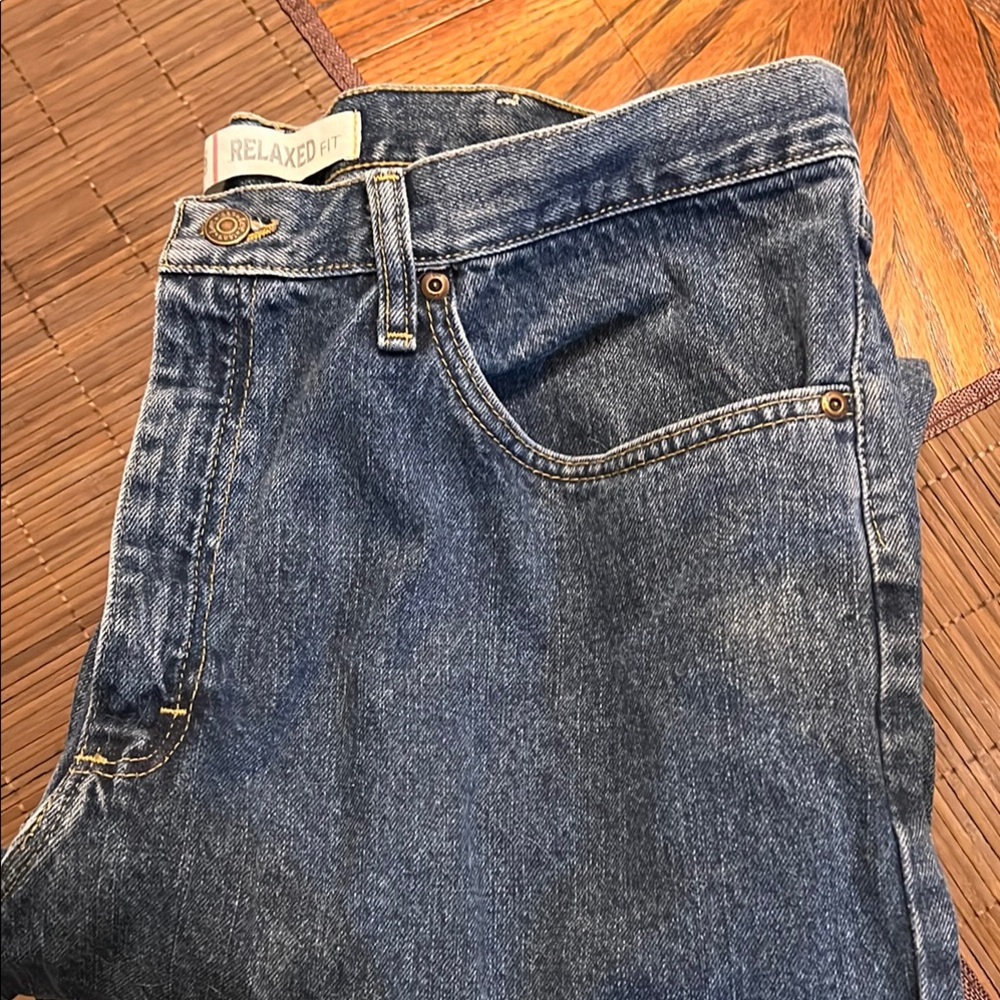 Relaxed Fit Blue Jeans